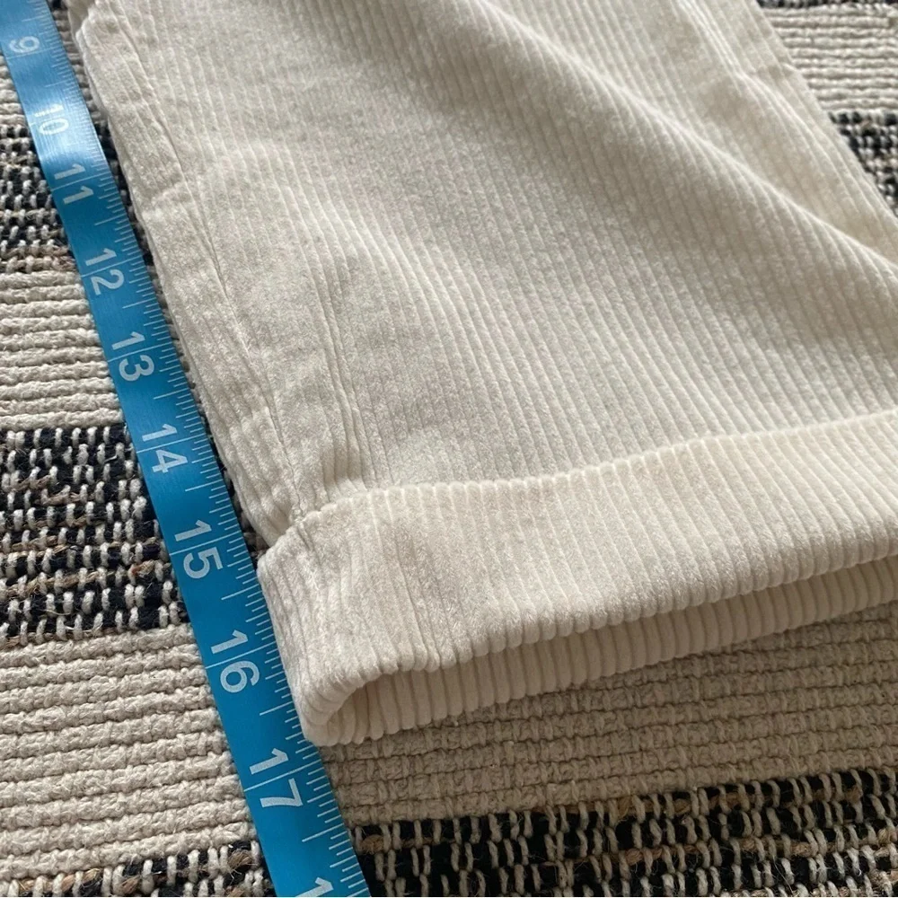 Brunello Cucinelli Kids Cream White Ribbed Wide Leg Corduroy Trousers Pants 6